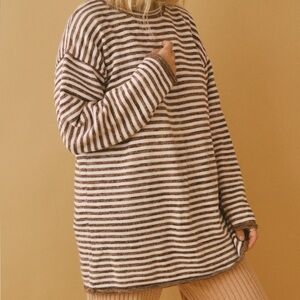 Vintage Striped Crew Neck Sweater